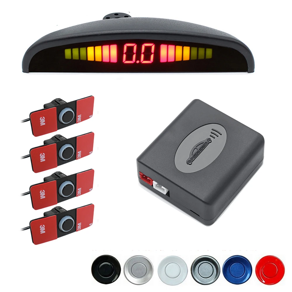 

Original 16.5mm Car LED Parking Sensor 4 Pcs Auto Detector Parktronic Display Reverse Backup Radar Alarm Monitor System