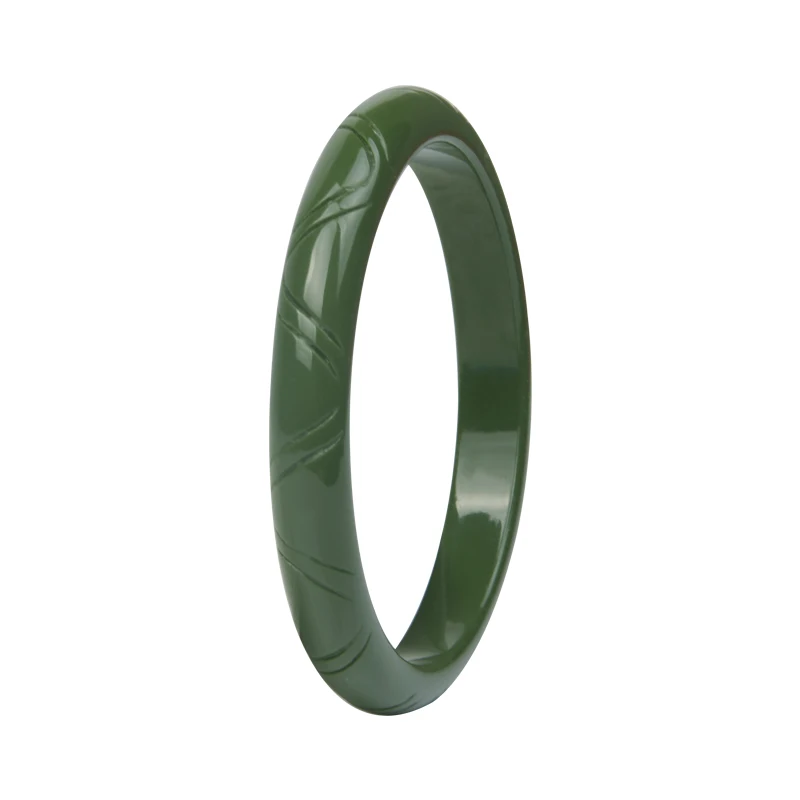 Классические Модные Акриловые манжеты браслеты с гравировкой браслеты для женщин Смола Винтаж простой женский браслет с шармами ювелирные изделия - Окраска металла: green