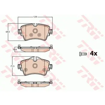 

Brake pads for BMW 2 F45/MINI COOPER 14 front TRW GDB2087