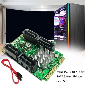 

Replacement Part Drive Adapter Circuit Board SSD 6G Office Computer 4 Port SATA3.0 To Mini PCI E Converter Card Controller