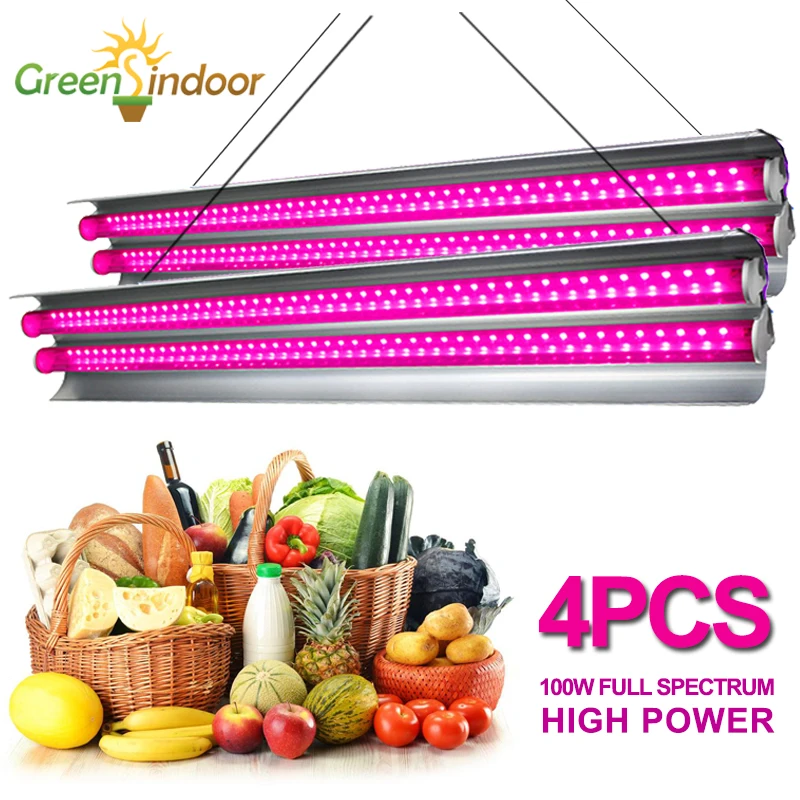 

4Pcs LED Grow Light Strip 200W Growing Lamp Full Spectrum For Plants Indoor Green Tent Fitolampy Fitolamp Seeding Flowers Growth