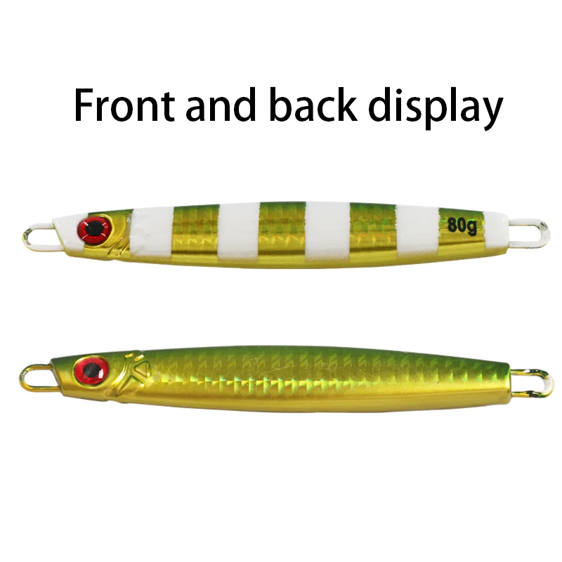 

New 80g/100g/120g/150g/180g Bionic Metal Jigging Lure Saltwater Fishing Slow Pitch Jig Bait
