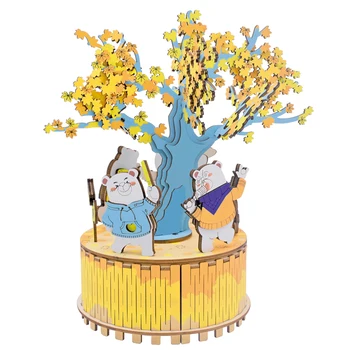 

CUTEBEE Diy Music Box Dollhouse Miniature DIY Doll House With Furnitures Wooden House Toys For Children Christmas Gift MUB02