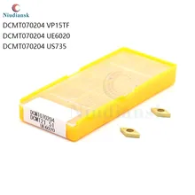 DCMT070204 VP15TF DCMT070204 UE6020 US735 carbure insère CNC outil de tournage outil de tour en métal pour le traitement de l'acier inoxydable, de l'acier