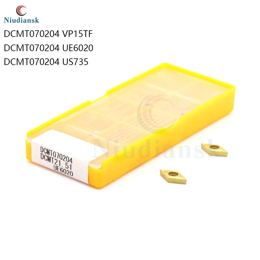 Твердосплавные пластины DCMT070204 VP15TF UE6020 US735 токарный инструмент с ЧПУ для обработки нержавеющей стали