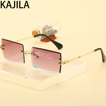 

Retro Renctangle Sunglasses Women Rimless Square Fashion Vintage Shades Sun Glasses For Women Brand Design zonnebril dames