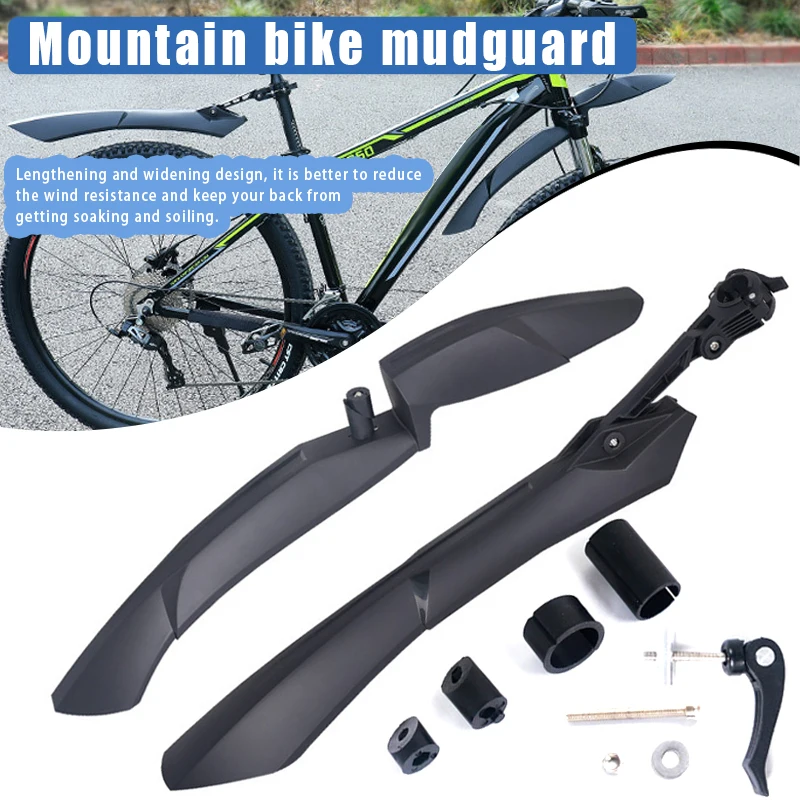 2x MTB Fahrrad Schutzblech Set Mountain Bicycle Fender Front Rear Tyre Mud Guard