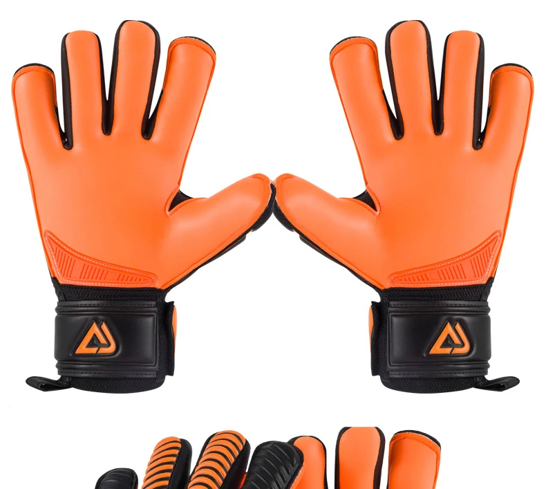 Мужские вратарские перчатки защита пальцев и запястья двухсторонняя утолщенная 4 мм латексный футбольный вратарские перчатки для футбола