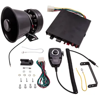 

400W 9 Sound 150db Warning Alarm Fire Siren Horn PA Speaker MIC System