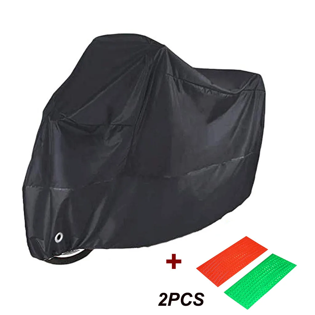 CARPRIE Motorcycle Covers Outdoor UV Protector Motor Bicycle Scooter Dustproof Sunproof Cover Waterproof Raincoat Black Dacron