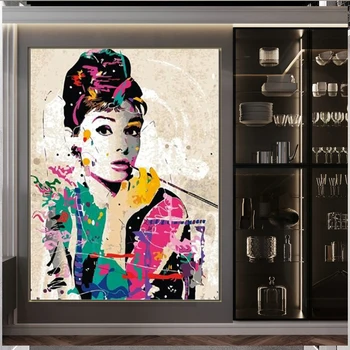 

Abstract Watercolour Art Retro Famous Beauty Woman Painting Poster And Prints Frameless Wall Decor Picture For Living Room