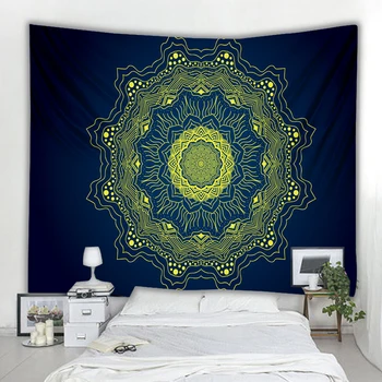 

Black and White Mandala Mural Gypsy Psychedelic Tapiz Witchcraft Tapestry Home Rug Wall Painting Cushion Ornaments