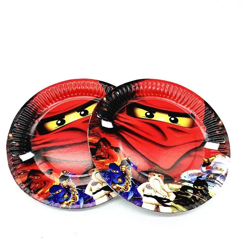 10pcs Ninjago тема для мальчиков или девочек день рождения поставки одноразовые столовые приборы 180*108 см 1 шт. скатерть - Цвет: 10pcs