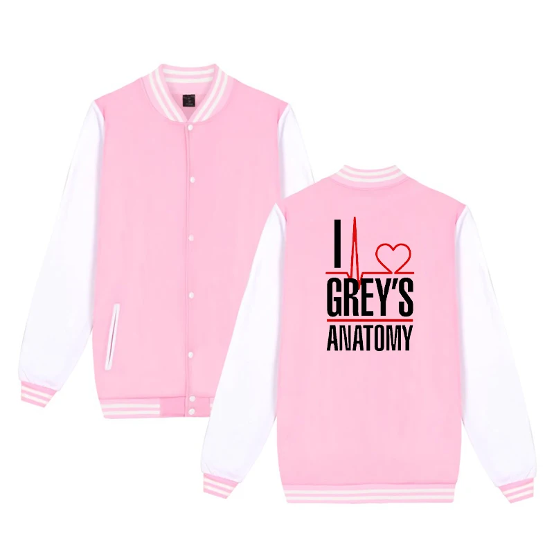 I Love Greys/куртка для мальчиков с анатомическим принтом; коллекция года; сезон весна; Лидер продаж; бейсбольные куртки; модные детские зимние пальто для девочек Harajuku размера плюс