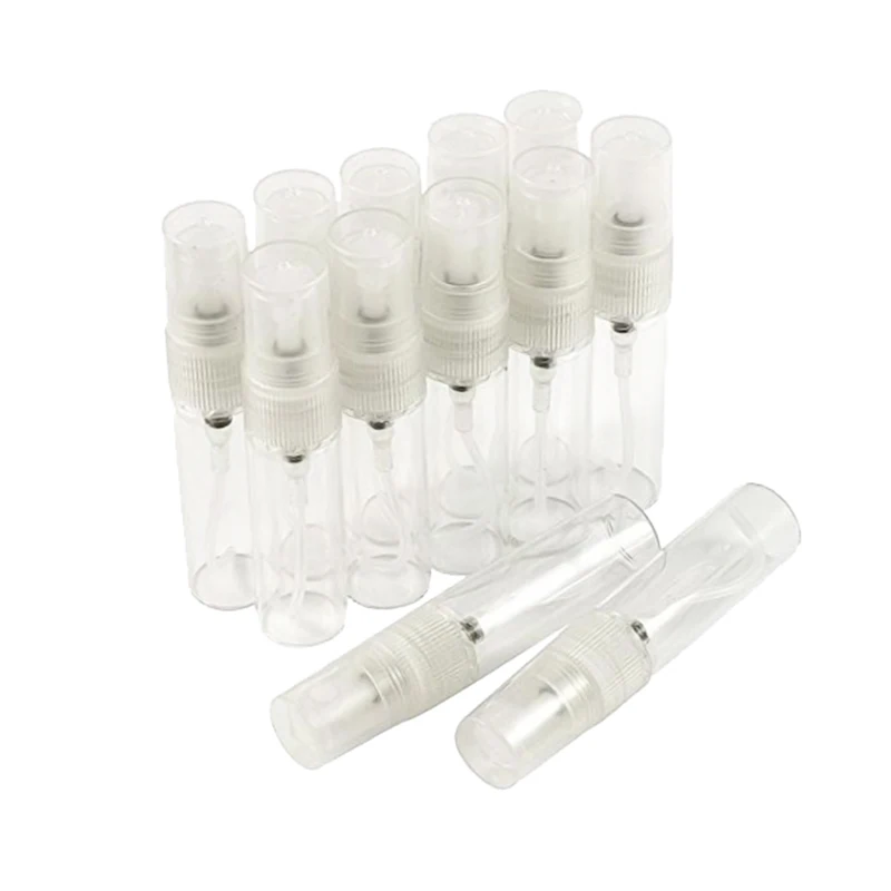 

12PCS Mini 5ml Glass Refillable Perfume Empty Bottle Atomizer Pump Spray