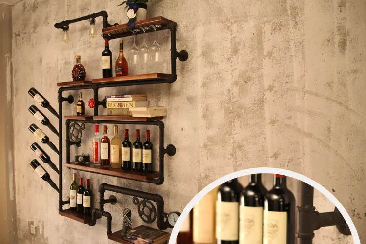 Скандинавский художественный винный стеллаж, настенные полки для стеклянной посуды, креативная бутылка, винный стеклянный держатель, Stojak Na Wino Vinos, дешево