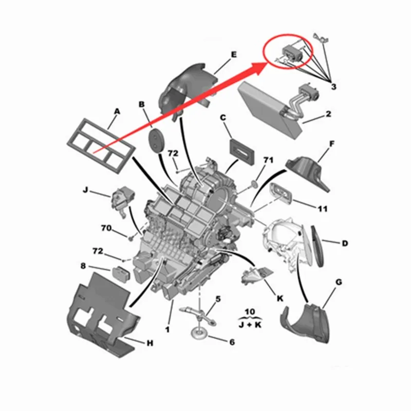 Air Conditioning Expansion Valve 6461L9 FOR Peugeot 308 308CC 308SW RCZ 508 508SW Citroen C3Picasso C4II DS4 Nissan March III