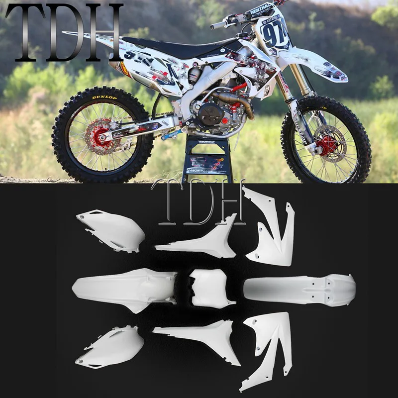 Enduro Racing Full Fairing Body Kit Complete Plastic Bodywork Cover Mudguard Side Panel Frame Guard for Honda CRF250 CRF450R