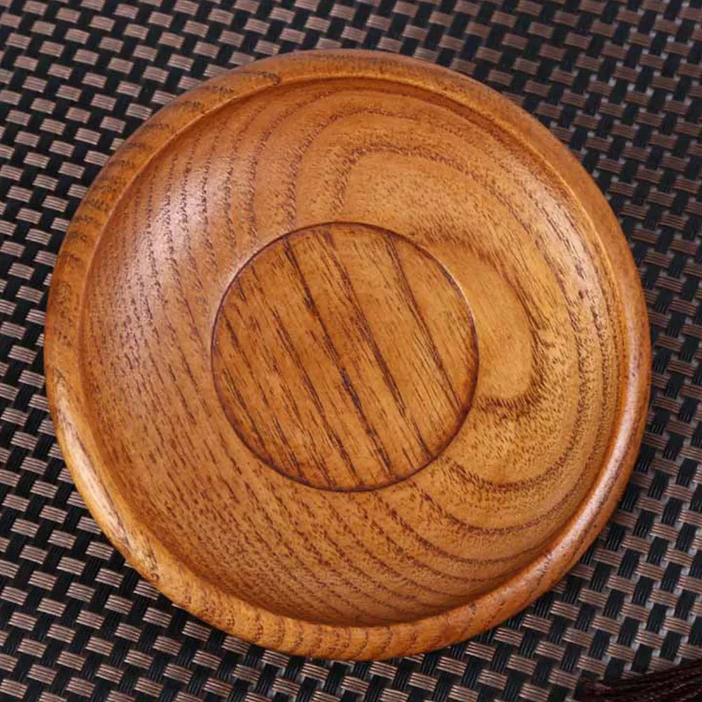 Миска в китайском стиле, круглые деревянные Экологически безопасные столовые приборы, блюдце для дома