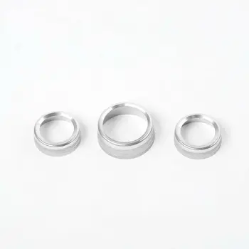 

Stylish AC Knob Ring Cover Replacement Part Set Kit Silver Aluminum alloy