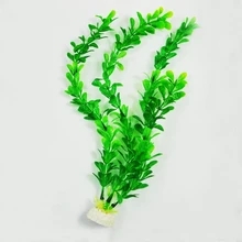 1" зеленый Пластик лист растения Украшение для аквариума