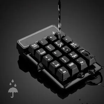 

2.4GHz Mini USB Keyboard Lightweight Numeric Keypad External Black 19 Keys Digital Computer Desktop Notebook Easy Operate