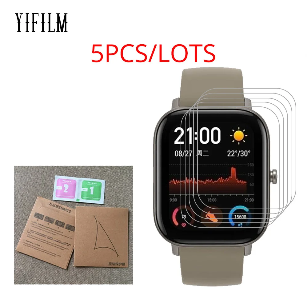 5 kom za Xiaomi Huami Amazfit Bip U BIT PACE S Lite Amazfit GTS 2 2e Mini POP Pro zaštitnik ekrana puna pokrivenost mekani TPU film