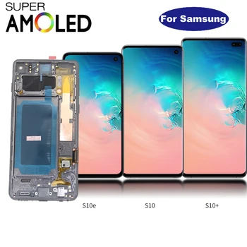 

Super Amoled LCD For samsung S10 G973F G973 LCD S10e Screen S10 Plus G975 G975F Display with Touch Digitizer Assembly