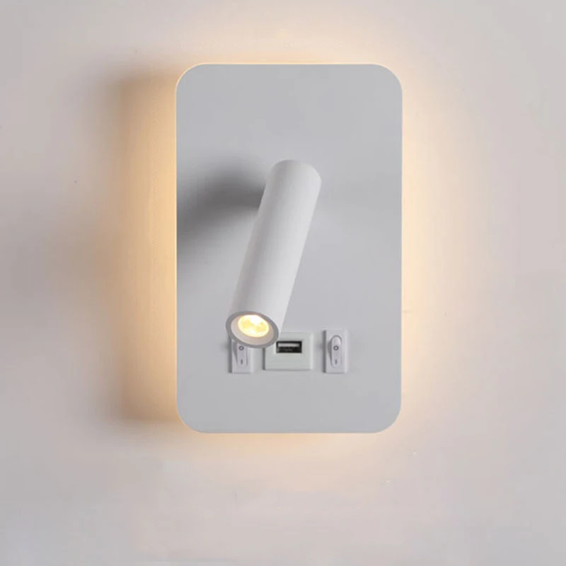Светодиодный настенный светильник для чтения USB мобильный телефон зарядка