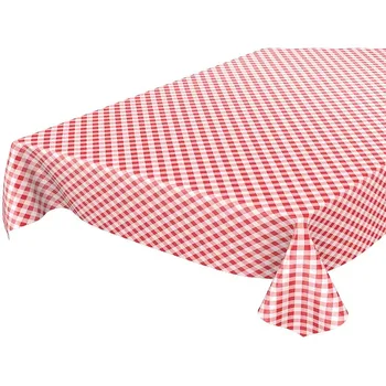 

Tablecloth Rubber "Rubber tec" with checkered pattern Reds. Composition 100% PVC