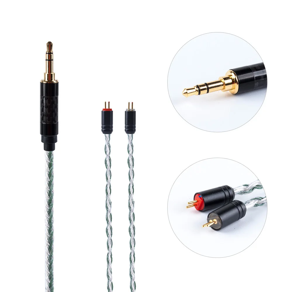 HiFiHear 16 Core посеребренный балансный кабель 2,5/3,5/4,4 мм с MMCX/2pin/QDC разъем для ZS10 Pro AS10 CCA C12 BLON BL-03