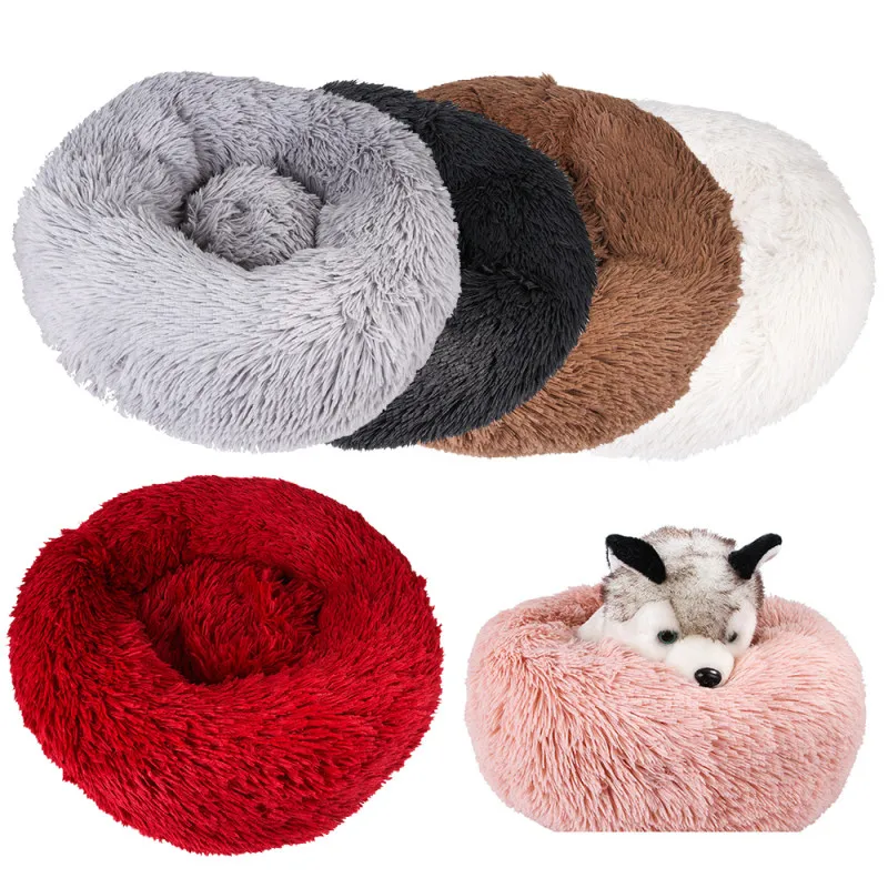 

Dog Bed Washable Pet Cat Round Bed Dog Breathable Lounger Sofa for Small Medium Dogs Super Soft Plush Pads Products Dog Warm