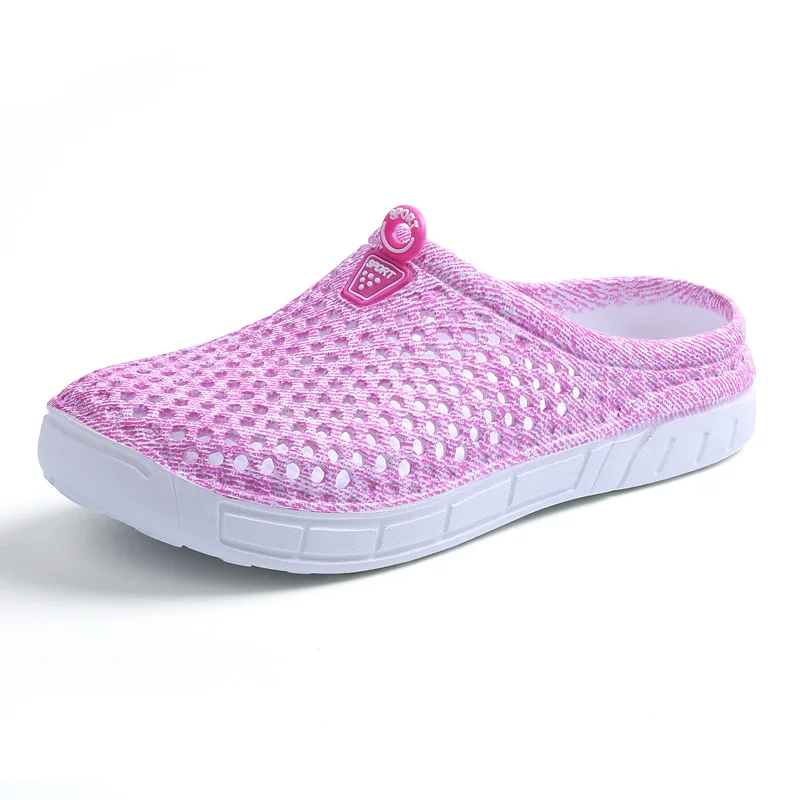 Damyuan/Женская обувь; пляжные шлепанцы; женские летние сандалии; домашние тапочки на плоской подошве; женские нескользящие сандалии для прогулок; коллекция года - Цвет: Розовый