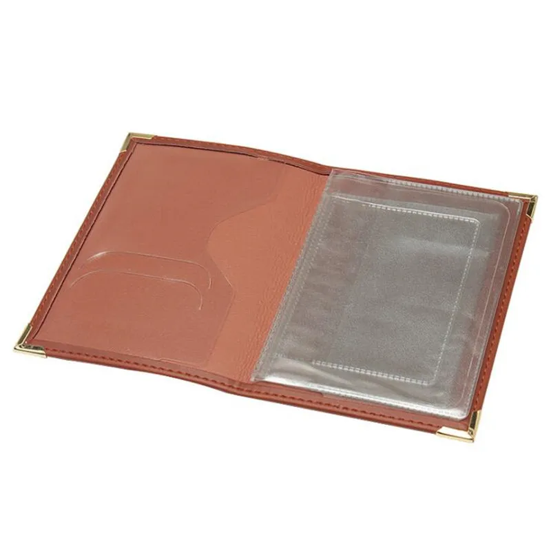 1Pc Russian Auto Driver License Cover Unisex Formal PU Leather Solid Cover For Car Driving Documents Card Credit Holder Case