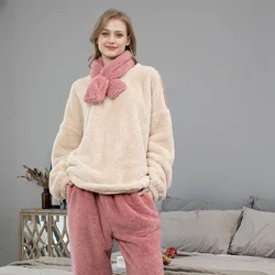 2021 Women's Winter Season Neck Bear Design Luxury Cross Letter  Sleepwear Like Home Clothes  Also Wear In Outdoor Free Delivery