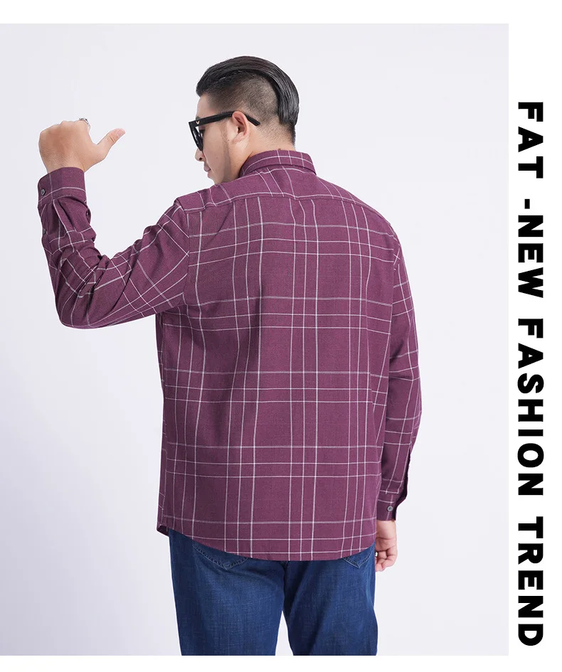 2019 новая клетчатая рубашка больших размеров 8XL Мужская рубашка с длинными рукавами Мужская одежда большие 7XL 6XL повседневные рубашки для