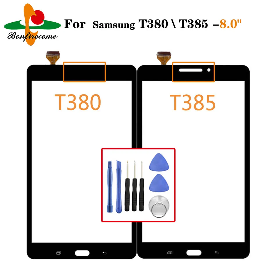 

Сенсорный экран для Samsung Galaxy Tab A 8,0, SM-T380, SM-T385, T380, T385, дигитайзер, панель, стеклянная линза, ЖК-дисплей, передний датчик, замена