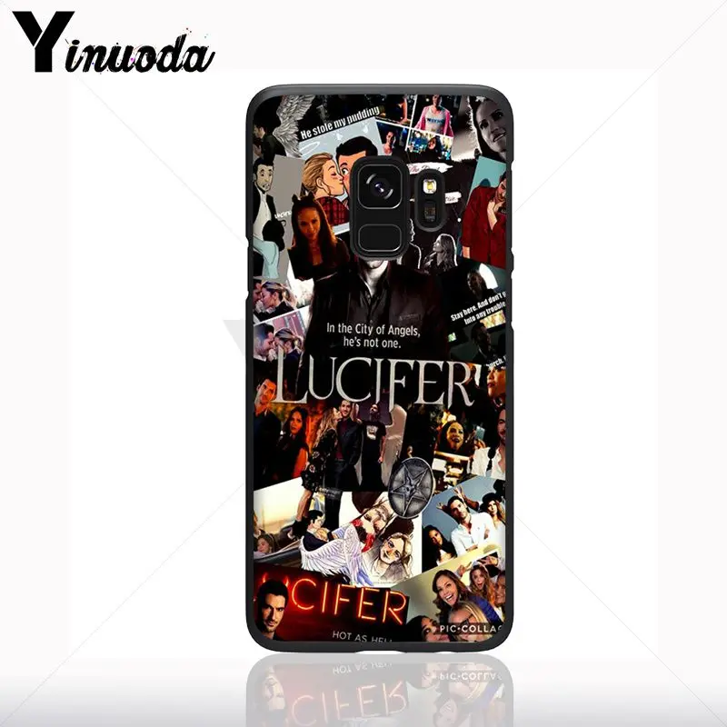 American TV Merosot Malaikat Lucifer Lembut Ponsel Case untuk Samsung Galaxy S10plus S9 S8plus A9plus S10e A50 A10 A70 Ponsel