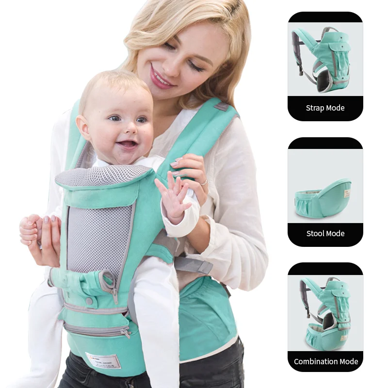 Baby Carrier Hoodie Kangaroo Polyester Ergonomic Hip Seat for Infants Toodlers 