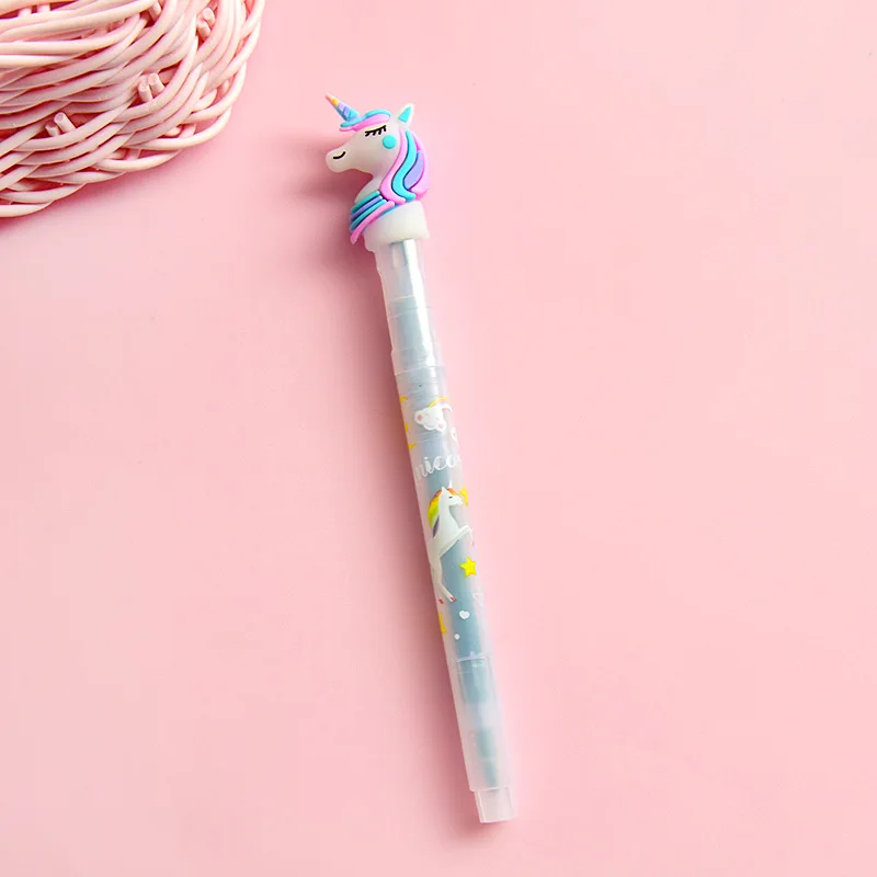 Единорог highligther ручка двуглавый флуоресцентный Doodle ручка Milkliner цвет ful конфеты цвет маркеры подарок канцелярские принадлежности - Цвет: green