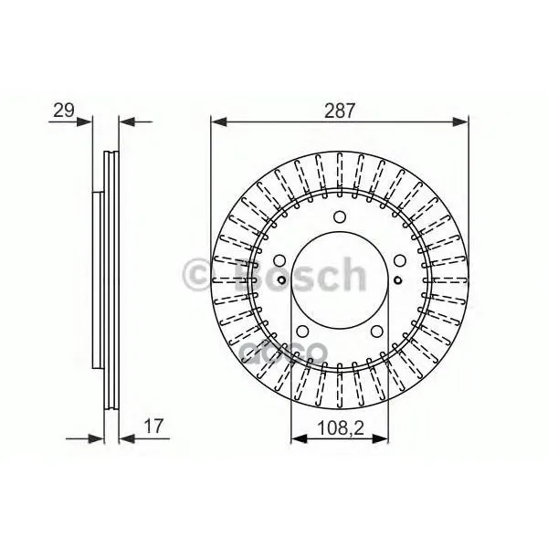 Тормозной Диск Передний 0986479486 Bosch арт. 0986479486