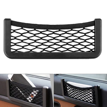 

Car Net Bag Car Organizer Nets 20X8cm Automotive Pockets With Adhesive Visor Car Syling Bag Storage for tools Mobile phone