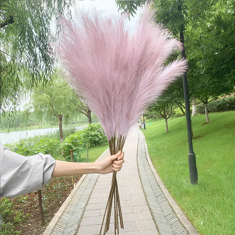 5Pcs 100/70cm Artificial Pampas Grass Bouquet New Year Holiday Wedding Party Home Decoration Plant Simulation Dried Flower Reed 5Pcs 100/70cm Artificial Pampas Grass Bouquet New Year Holiday Wedding Party Home Decoration Plant Simulation Dried Flower Reed