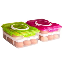 TENBROMAN ящик для хранения яиц Пластик свежесть два Слои Портативный хранилище для Еда организации Кухня для хранения