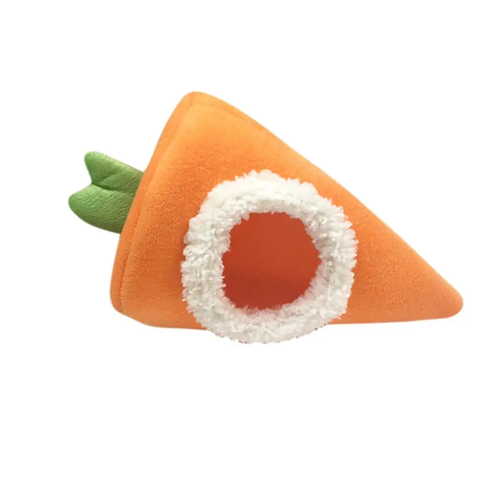 Small Animals Kennel Hamster Nest Carrot Shape Velvet Warm Bed Pet Cushion Hedgehog House Sleeping Bag|Клетки| |