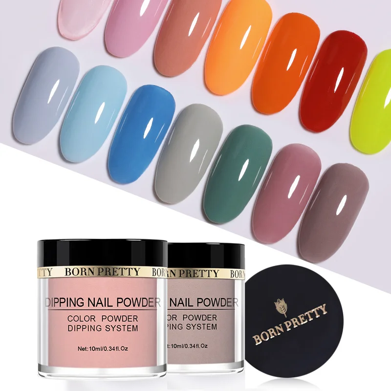  BORN PRETTY 10 ml Dipping Nail Powder Pure Nail Color Natural Dry Colorful Long Lasting Nail Art Pi