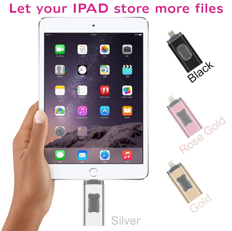 3 в 1 Otg Usb флэш накопитель 8 ГБ 16 32 64 Гб 128 256 для Iphone Ipad Tablet phone lightning android Pen Drive