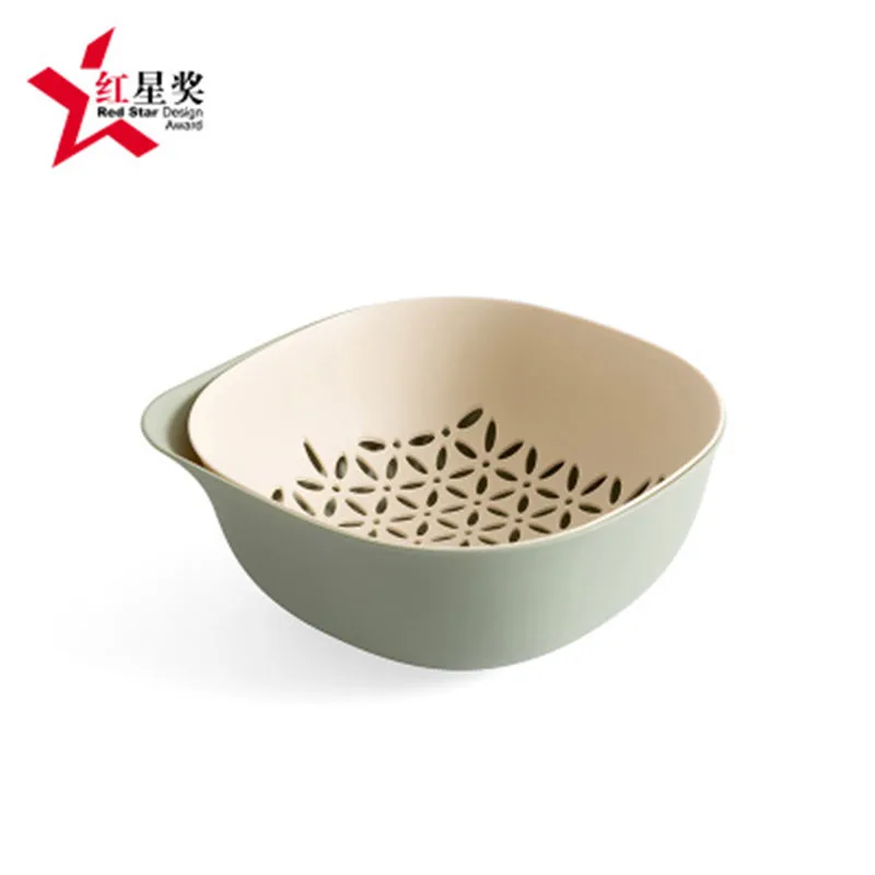 

Northern Europe INS Double washbasin kitchen wash basket fruit basket bowl Folding Strainer Bowls Drain Water filter basket