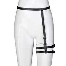 Сексуальные женские кожаные подвязки с одной ногой, пояс для чулок, панковские костюмы, эластичные панковские Подвязки для тела, пояс для чулок