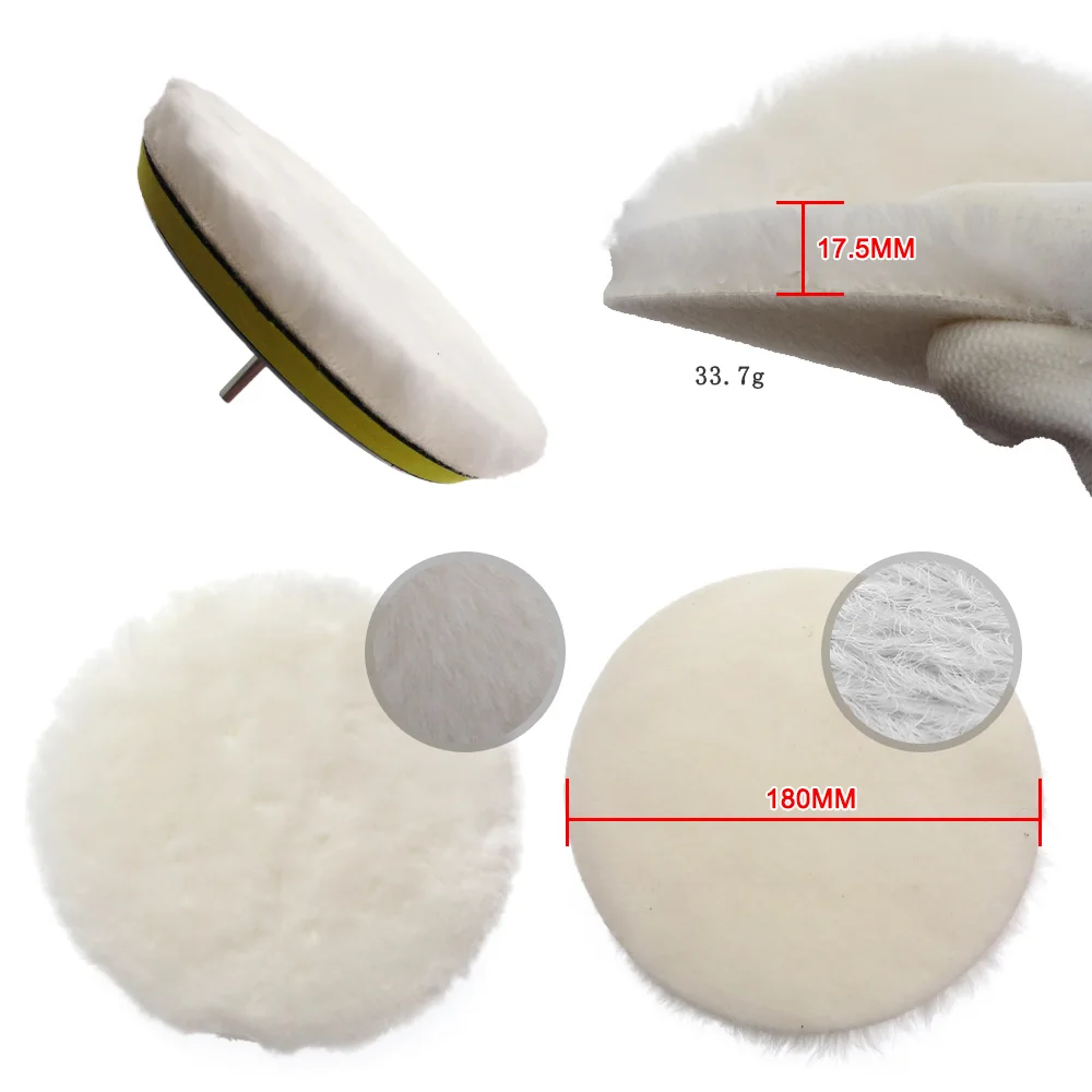 Polidor de Polidor de Carro Kit de Polimento de Limpeza do Carro-almofada de 7 Polegadas Esponja Enceramento Almofada Automático Composto Kit 7 Esponja p/ encerar